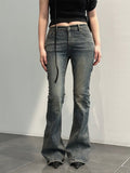 Cut Washing Bootcut Denim