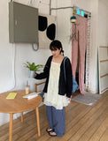 Nelki V-Neck Summer Linen Over knit Cardigan