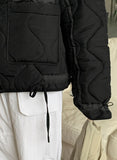 Kurunk color matching quilted padded jumper