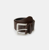 Big square buckel leather belt
