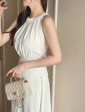 Cosette Halter Flare Long One Piece