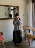Colden Snap Button Banding Denim Wide Pants