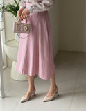 Diane Banding Flared Long Skirt
