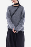 Furry wool hand warmer loose knit