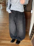 [unisex] Linon Washing Wide Denim Pants