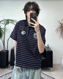 Tony Wappen Stripe Collar Tee