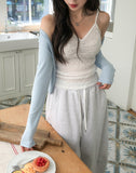 Bubble Lace Shirred Sleeveless
