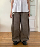 Tahui Snap Bijo Wide Cotton Pants