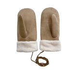 SUEDE MITTEN GLOVES