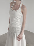 Terre Eyelet Halter Sleeveless