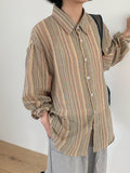 [unisex] Pweep Vintage Stripe Over Linen Shirt