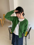 Lacuna Color Round Knit Cardigan