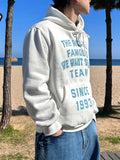 Unisex world lettering brushed hoodie