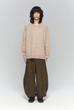 HAIRY WARM BOAT NECK KNIT