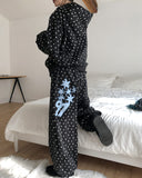 Kitsch Star Check Patch Two-Way Hood Zip-Up