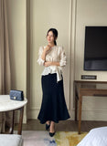 Viola Strap Satin Wrap Blouse