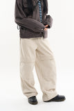 Knee pocket pigment cotton pants