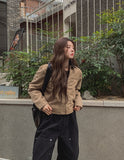 Fairy color matching work jacket