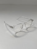 Clear Square Horn-Rimmed Glasses