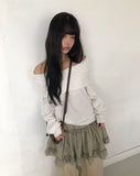 Mora Off-Shoulder Hood Sweatshirt