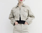 Sie Cotton Crop Jacket