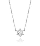 Essence Lab Diamond 14K(W) Halo Necklace S