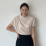 Evid Shirring Drape T-Blouse