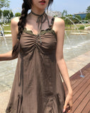 Moi Beads Halter Lace One Piece