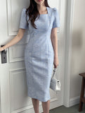 Clary Tweed Puff H-Line One Piece