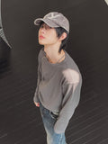 Coldy Waffle Shoulder Zip-Up T-shirt