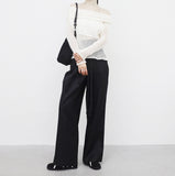 Vininto net off-shoulder knitwear