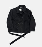 Black bell midi coat