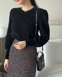 Chandley Velvet Ribbed Puff T-shirt