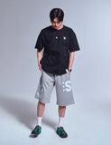 Bear Heart Black Embroidered Short Sleeve Tee
