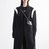 Zao Color Matching Long Coat