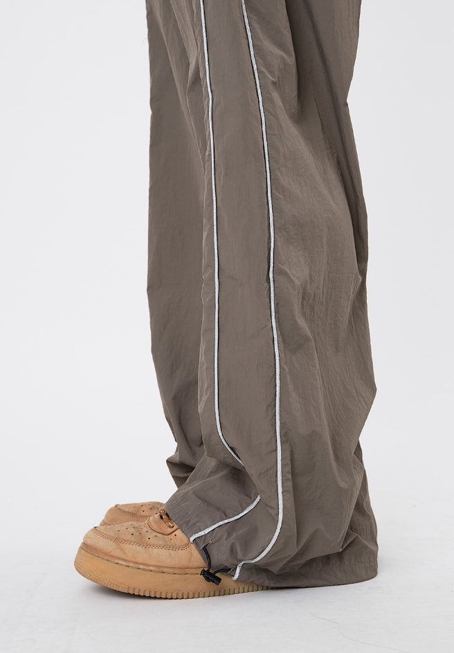 Raucohouse(ラウコハウス) - Side line wide banding track pants