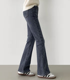 Boot Cut Fit Bonding Brushed Banding Denim Pants