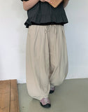 [unisex] Rango Linen Pintuck Wide Balloon Pants