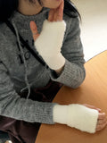 [1+1] Hommon Angora Fur Hand Warmer Gloves