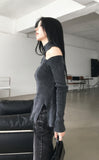 Ribbed Cut Knit Zipup