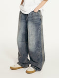 Track Balloon Denim Pants