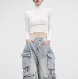 VERO Crop Turtleneck T-shirt