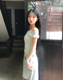 Bendy Slim Ribbed Two-Way Short Sleeve