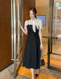 Ruzen Pearl Tie Short Sleeve Blouse