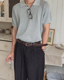 Cornell Waffle Collar Short Sleeve Knit