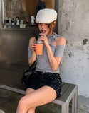 Jeanne Scarf Off Shoulder Tee