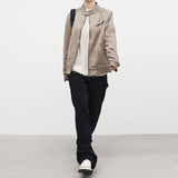 (Unisex) Robio China Neck Suede Jacket