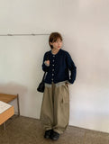 Ryuson Cargo Cotton Banding Balloon Wide Pants