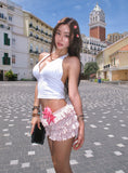 Cheek Shirring Glam Halter Sleeveless