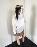 Keon pleats see-through shirt